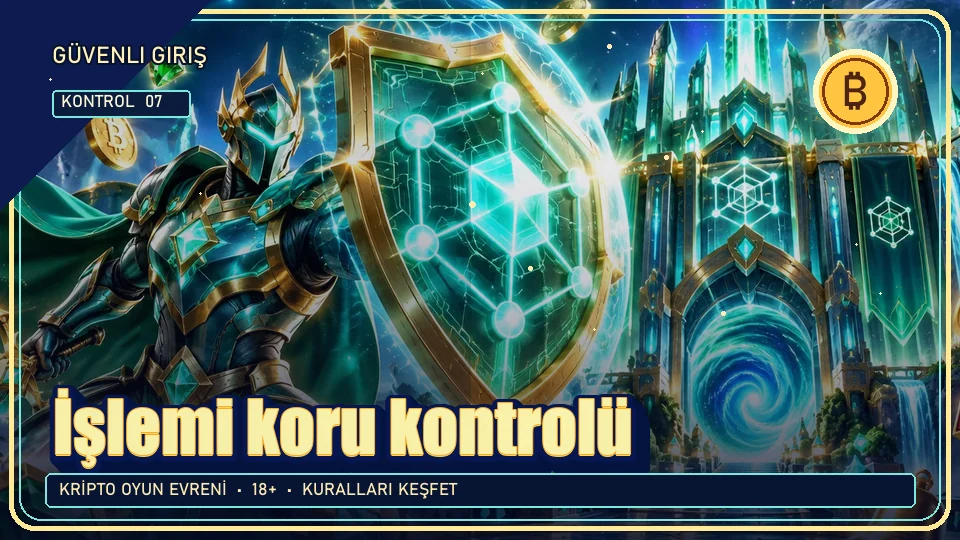 İşlemi koru için kripto temalı kontrol görseli