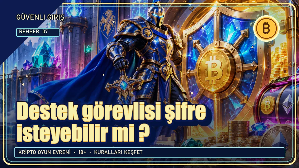 Destek görevlisi şifre isteyebilir mi? için kripto temalı oyun kapağı