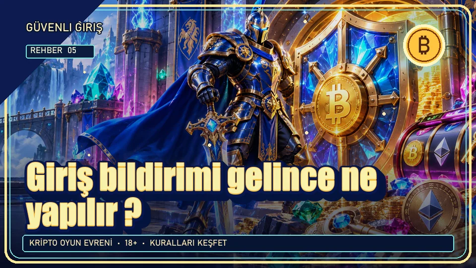 Giriş bildirimi gelince ne yapılır? için kripto temalı oyun kapağı
