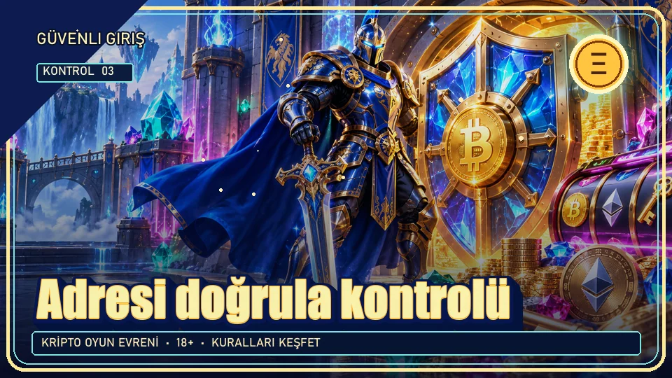 Adresi doğrula için kripto temalı kontrol görseli