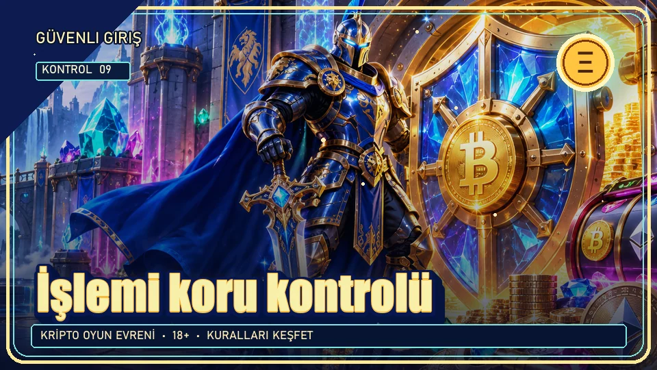 İşlemi koru için kripto temalı kontrol görseli