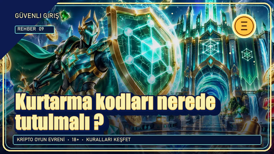Kurtarma kodları nerede tutulmalı? için kripto temalı oyun kapağı