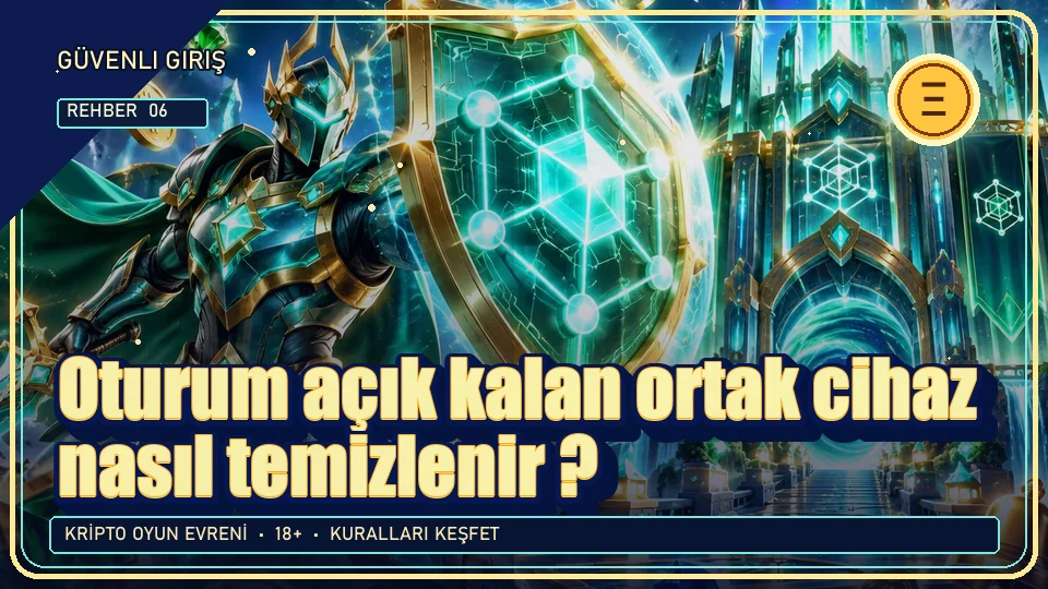 Oturum açık kalan ortak cihaz nasıl temizlenir? için kripto temalı oyun kapağı