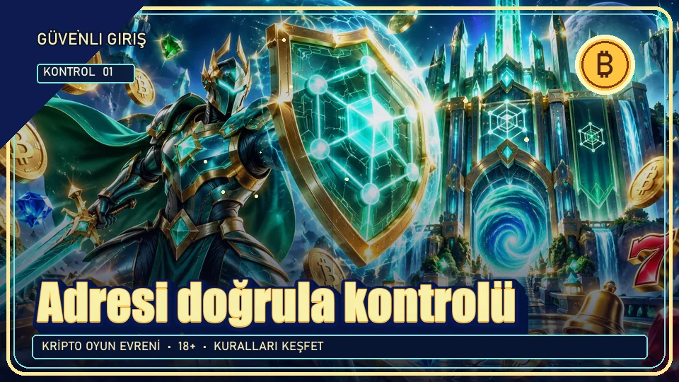 Adresi doğrula için kripto temalı kontrol görseli