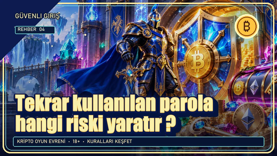 Tekrar kullanılan parola hangi riski yaratır? için kripto temalı oyun kapağı